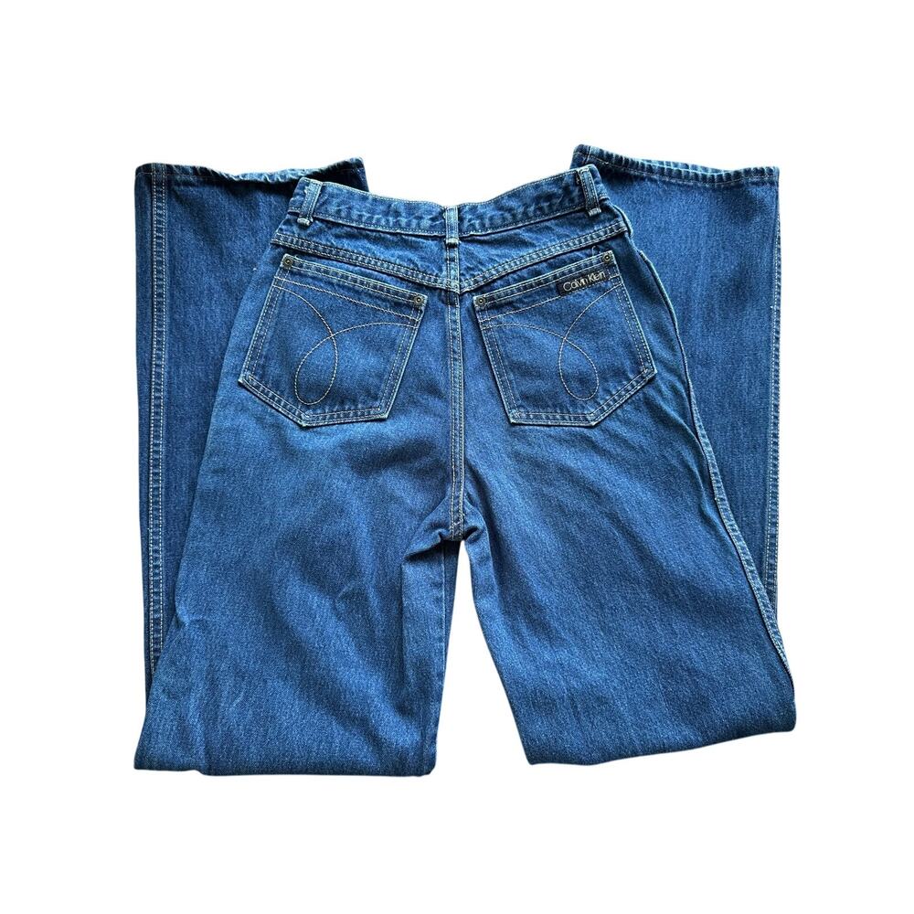 Vintage Calvin Klein Blue Tag High Rise Straight Jeans USA Made Size 8 24 Waist